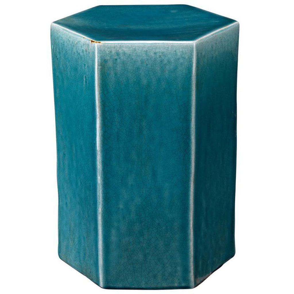 Ceramic Side Table in Azure Blue - Set of 2 Y81618