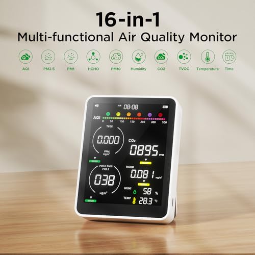16-in-1 Portable Air Quality Monitor Indoor M172925