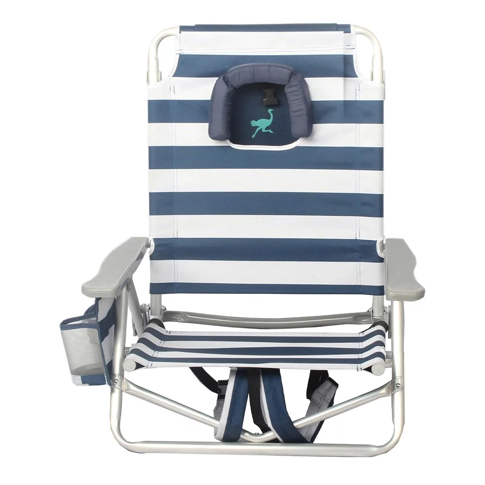 Stripe Outdoor Beach Lounge Recliner Q5763