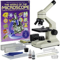 40X-1000X Student Biological LED Field Microscope with Slide Preparation Kit J2136
