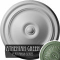 12x22OD x 1 3/4x22P Ceiling Medallion, Hand-Painted Athenian Green G411