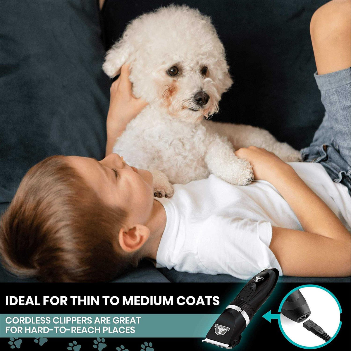 Cordless Low Noise Dog Grooming Clippers U60234