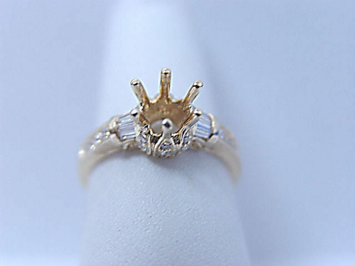 20 ROUND BRILLIANT 10 BAGUETTE GOLD SETTING L244