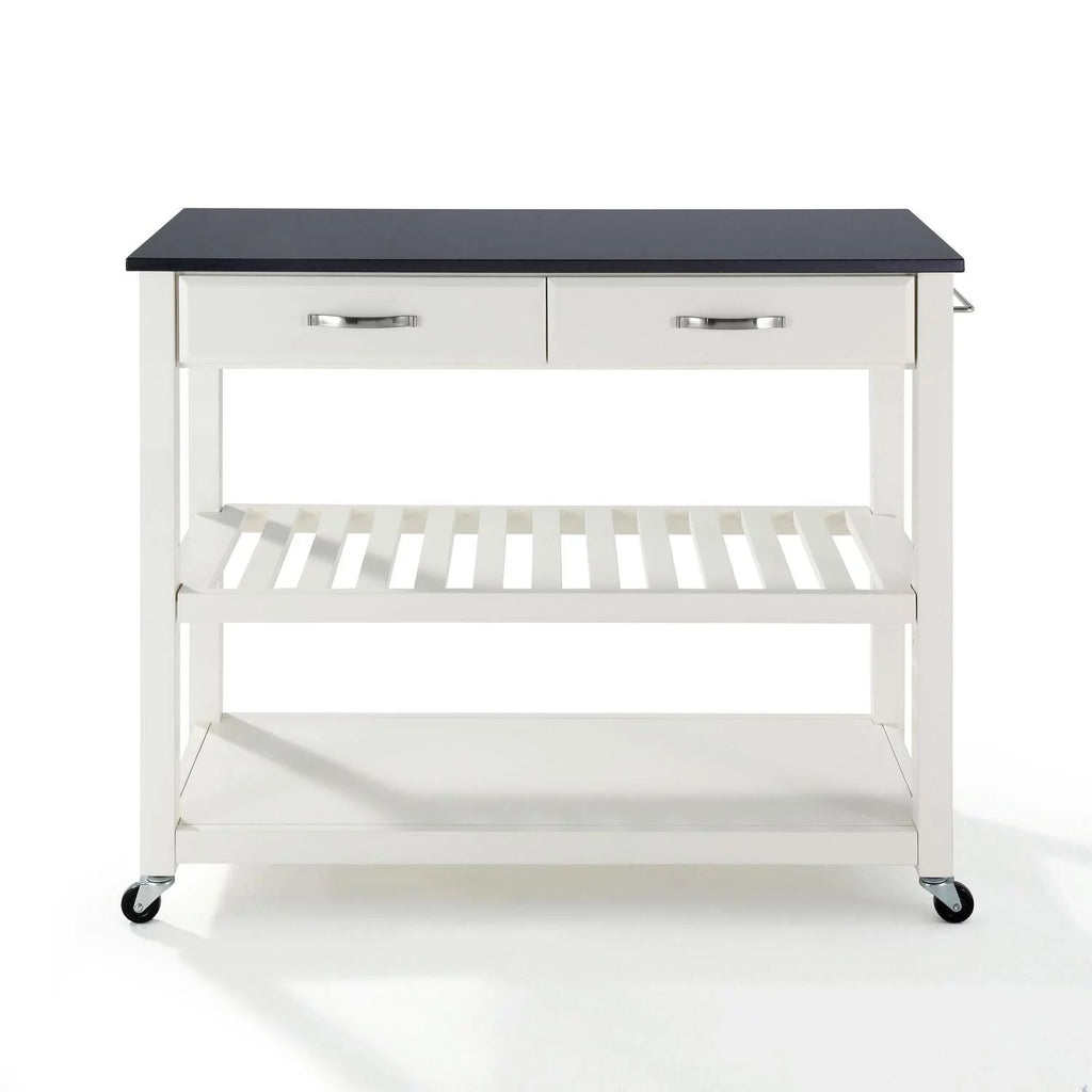 Southwestern Style Granite Top Kitchen Prep Cart E16911