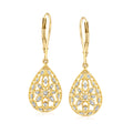 0.10 ct. t.w. Diamond Teardrop Earrings in 18kt Gold Over Sterling F274284