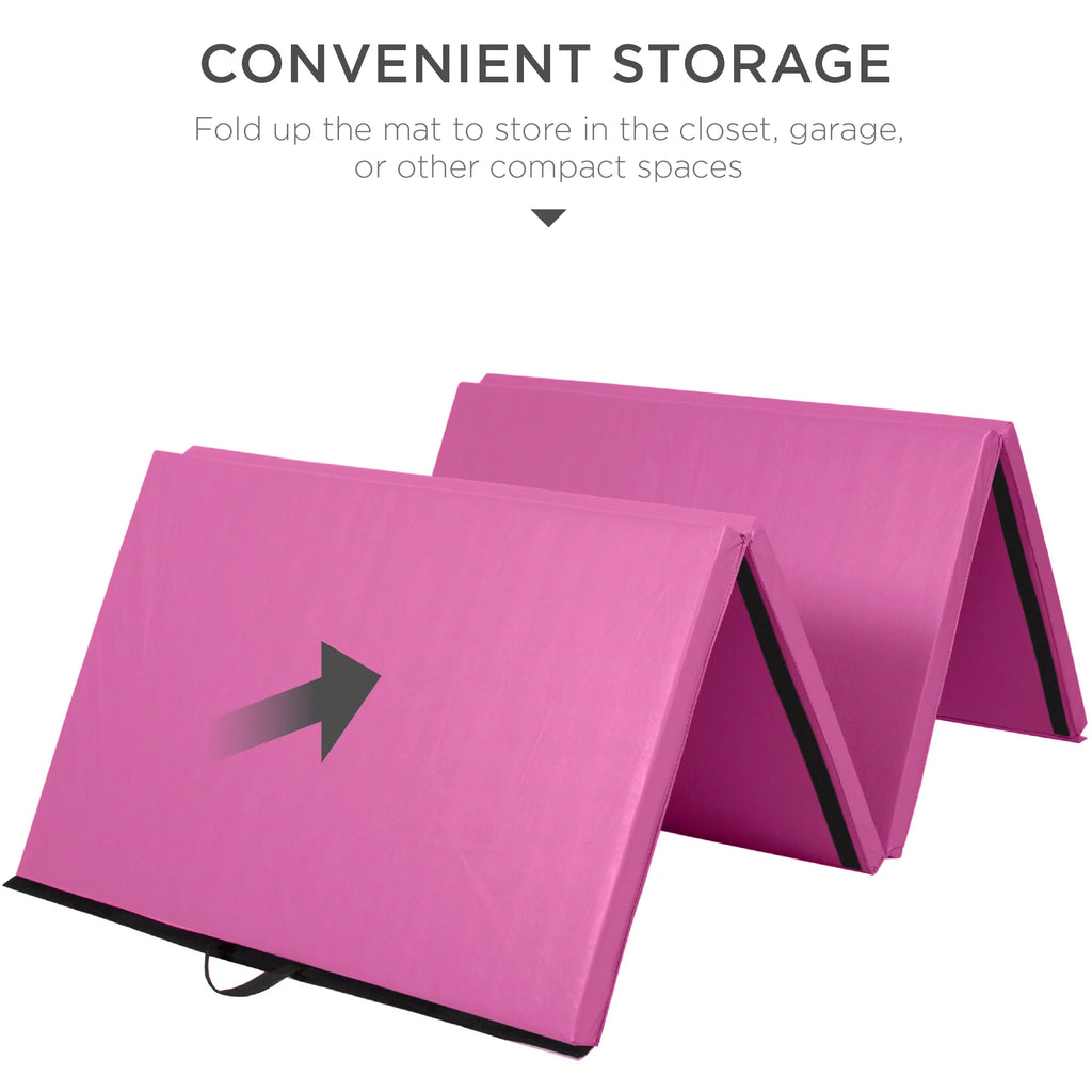 Pink 4-Panel Folding Gymnastics Mat M84335