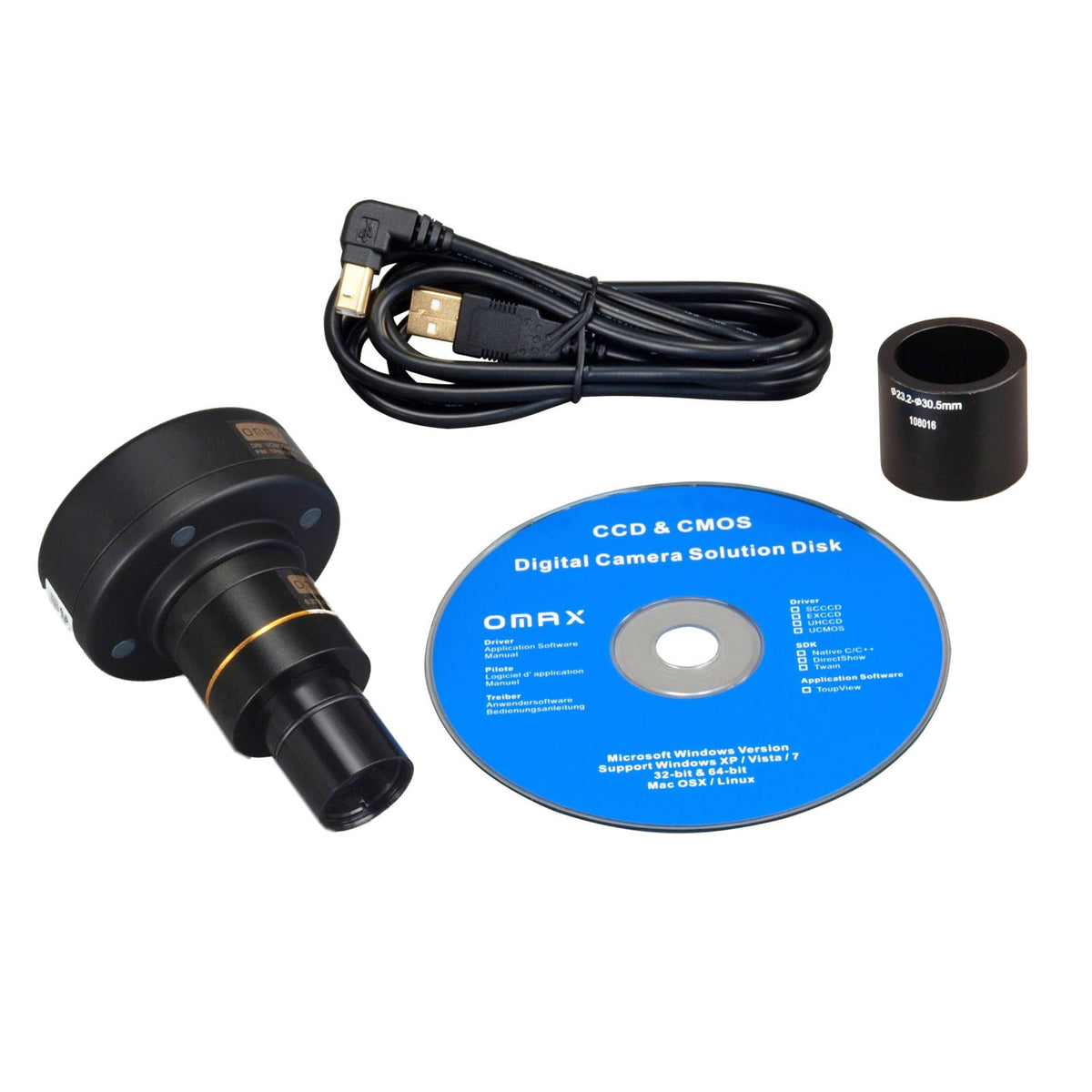 Binocular Stereo Microscope with Dual Lights and 5MP Camera V99329