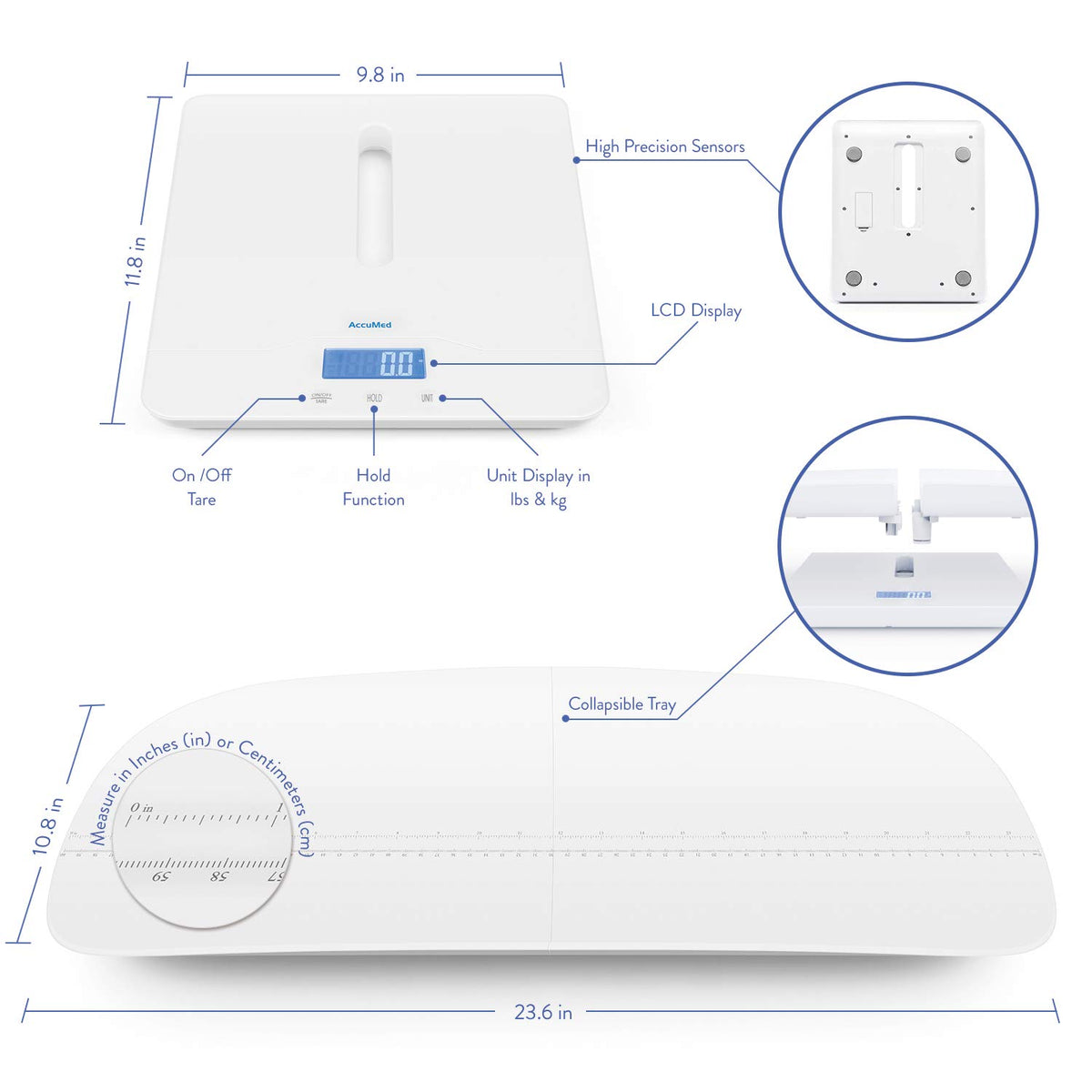 Digital Baby Scale with Blue Backlight Z819