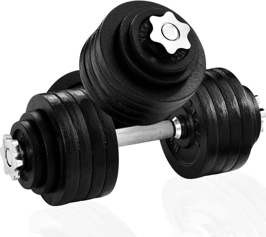 105 lbs Adjustable Cast Iron Dumbbell Set C587