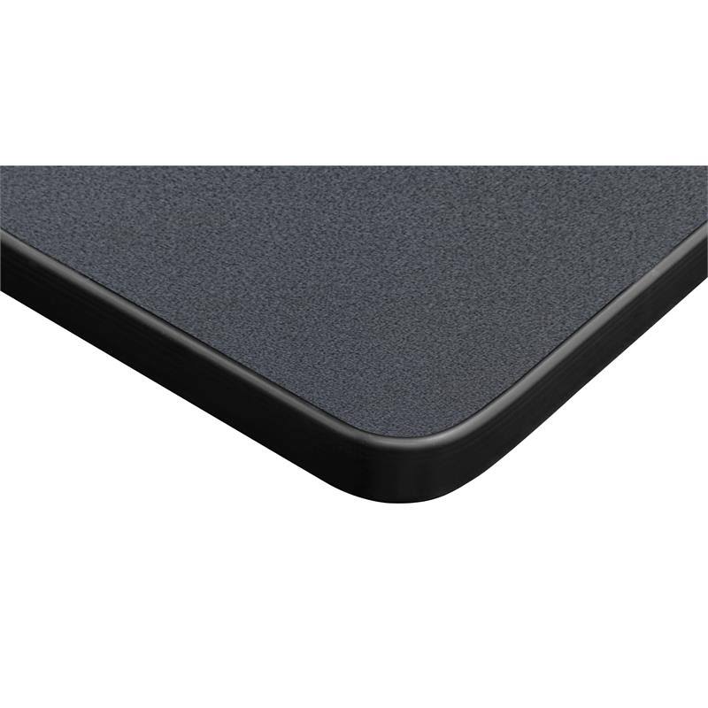 72x22 Height Adjustable Classroom Table - Grey & 2 Stack Chairs - Navy Blue S218419