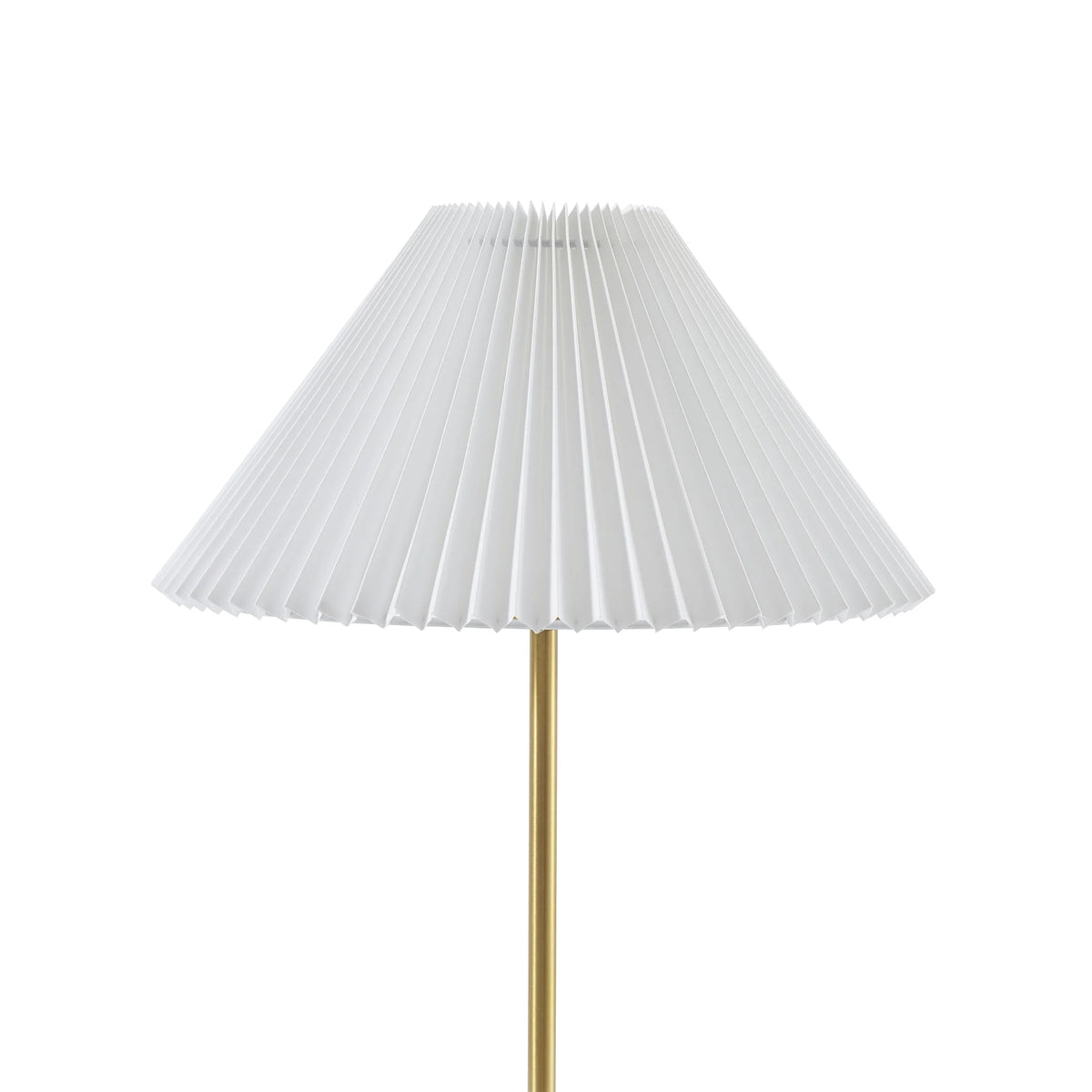 Brass Table Lamp with Pleated Shade F175604