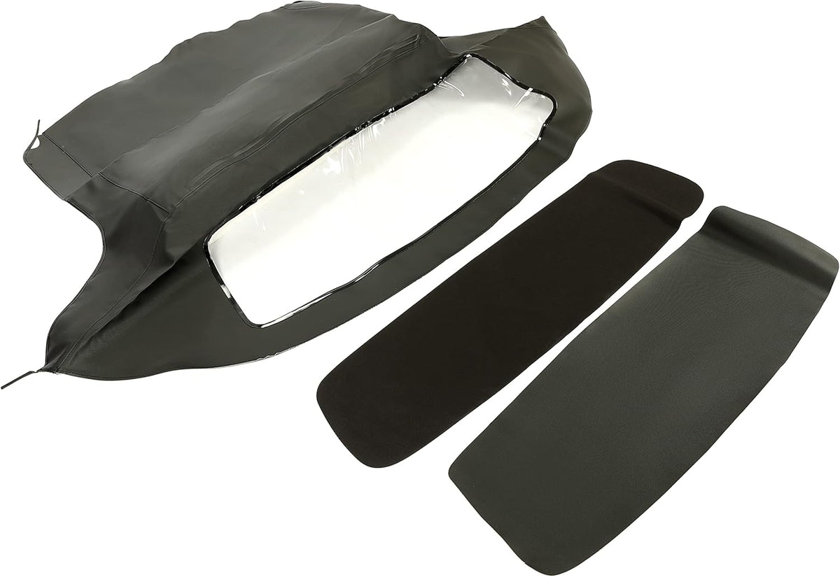 Cabrio Convertible Soft Top Roof with Plastic Window Black H469