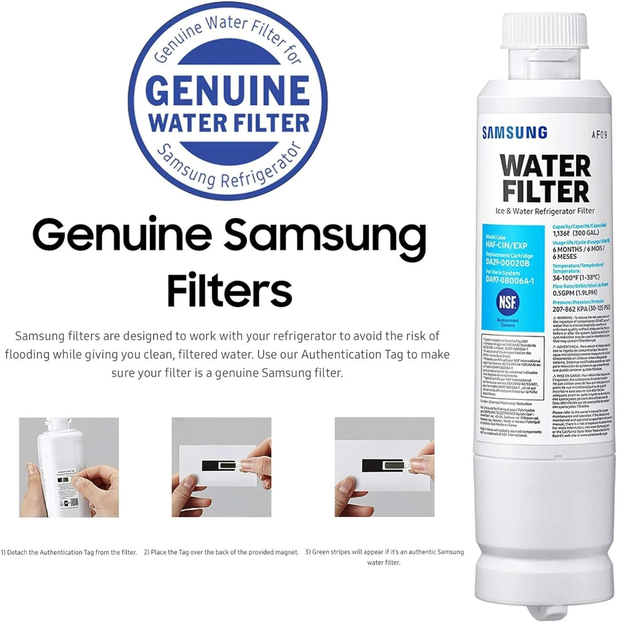 3 Pack Refrigerator Water Filter B5775