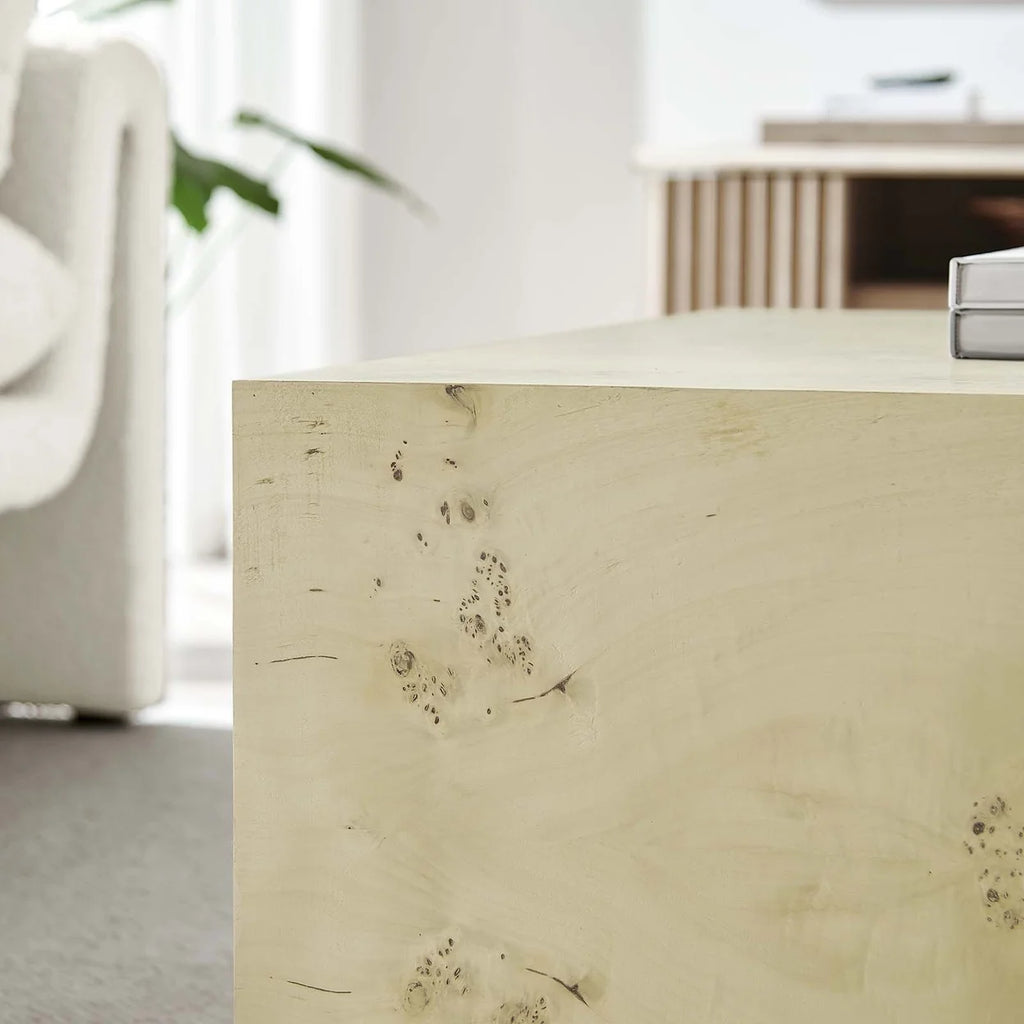 36" Square Burl Wood Coffee Table G767558
