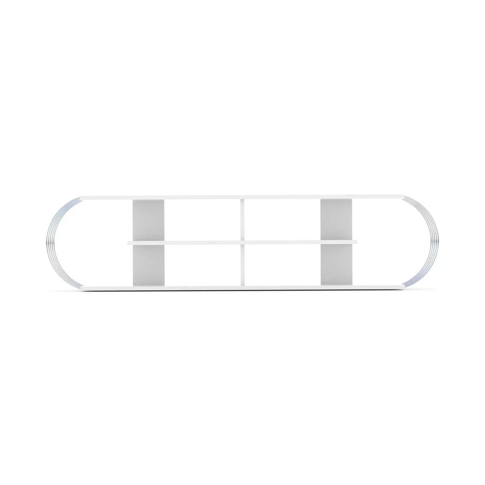 White Chrome Tv Unit T58236