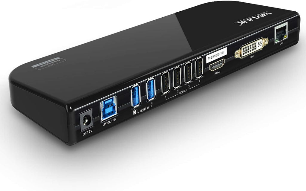 USB 3.0 and USB C Universal Laptop Docking Station Dual Monitor with HDMI & DVI/VGA with Gigabit Ethernet, 6 USB Ports, Audio U254