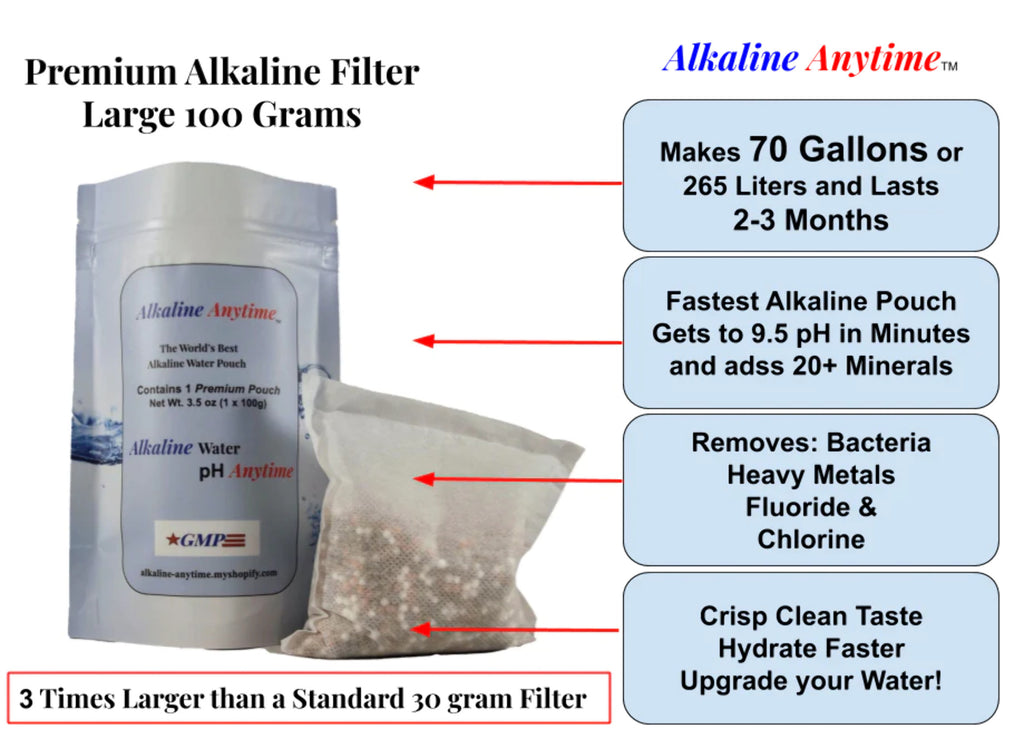 Alkaline Anytime 100 Gram Premium Large Water Filter Pouch Y6334