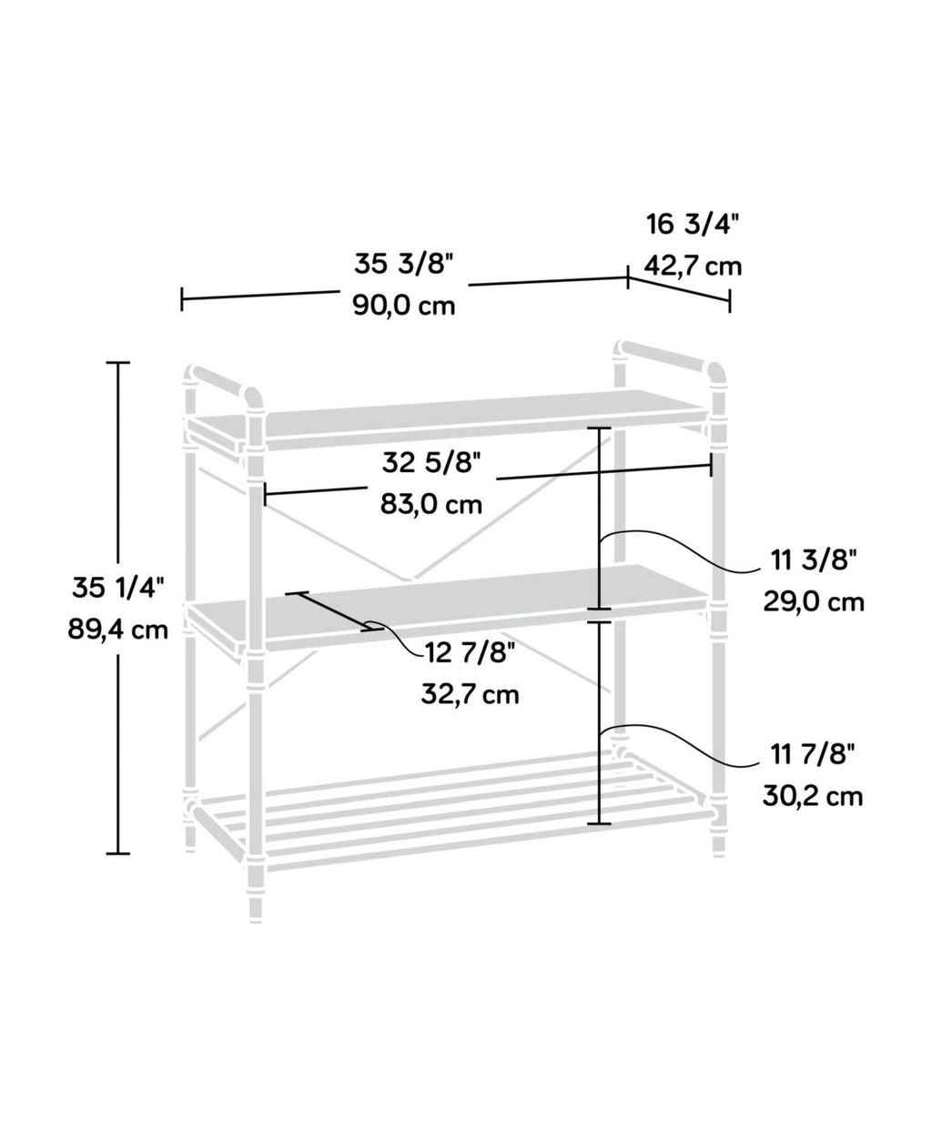 Checked Oak Console Table A42442