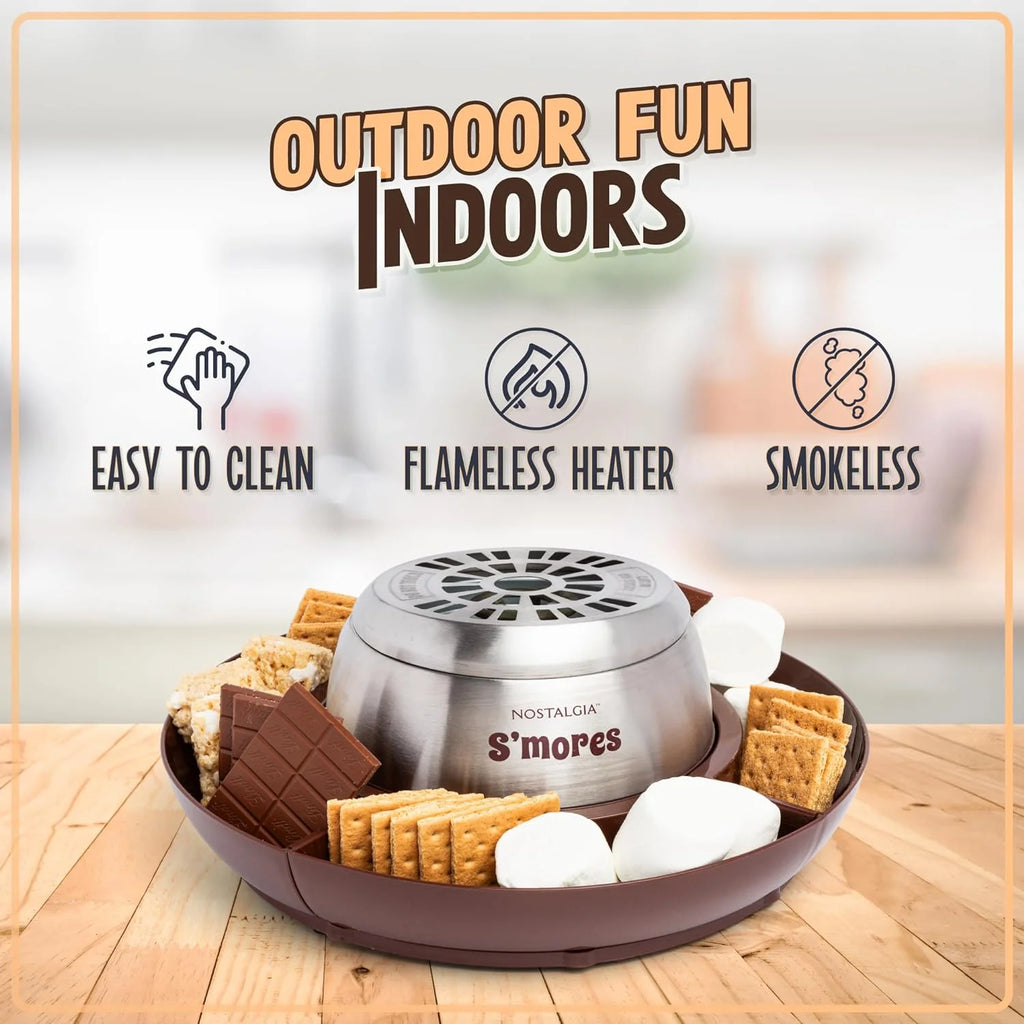 Brown Electric Smores Maker with 4 Roasting Forks I63848