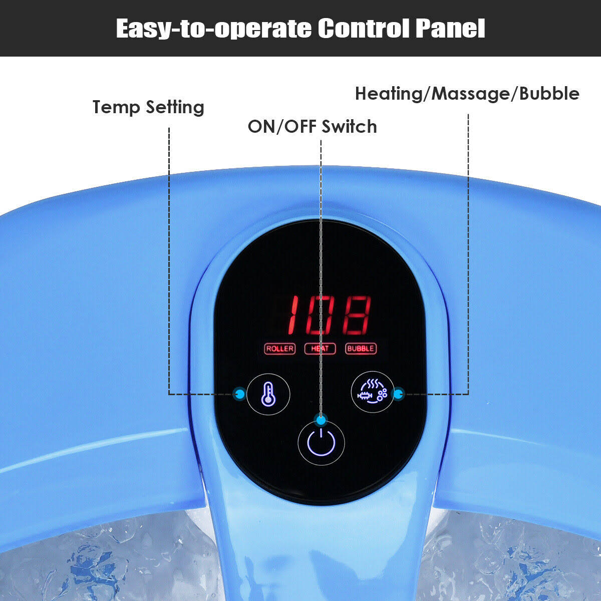 Blue Electric Foot Bath Massager S825