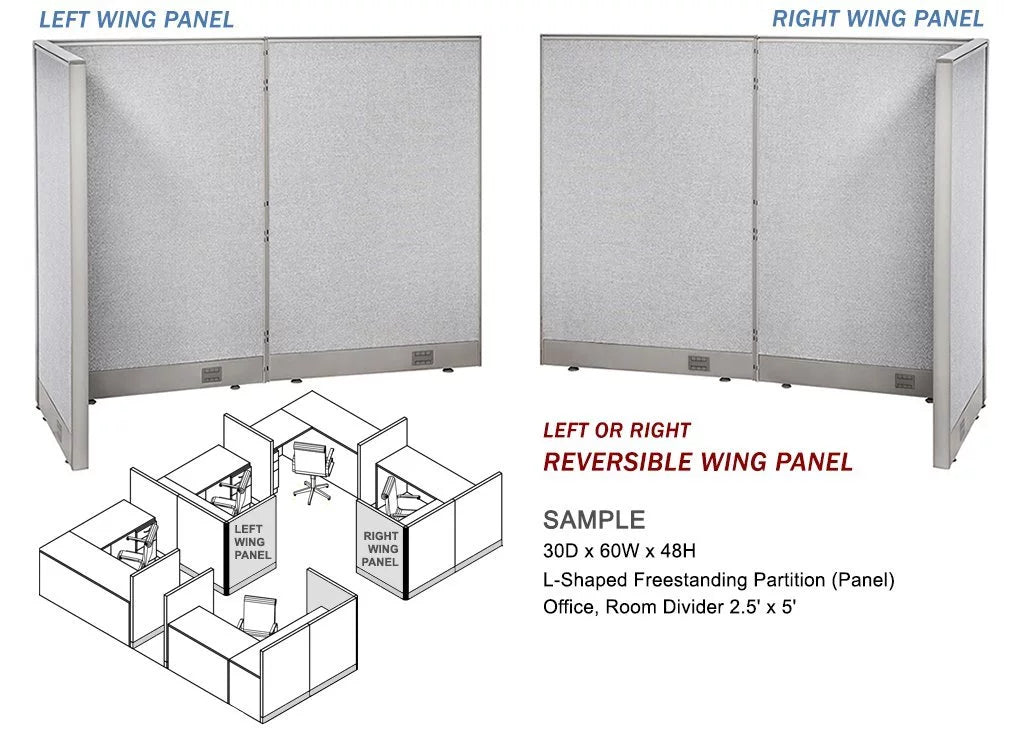 L-Shaped Freestanding Office Partition G889