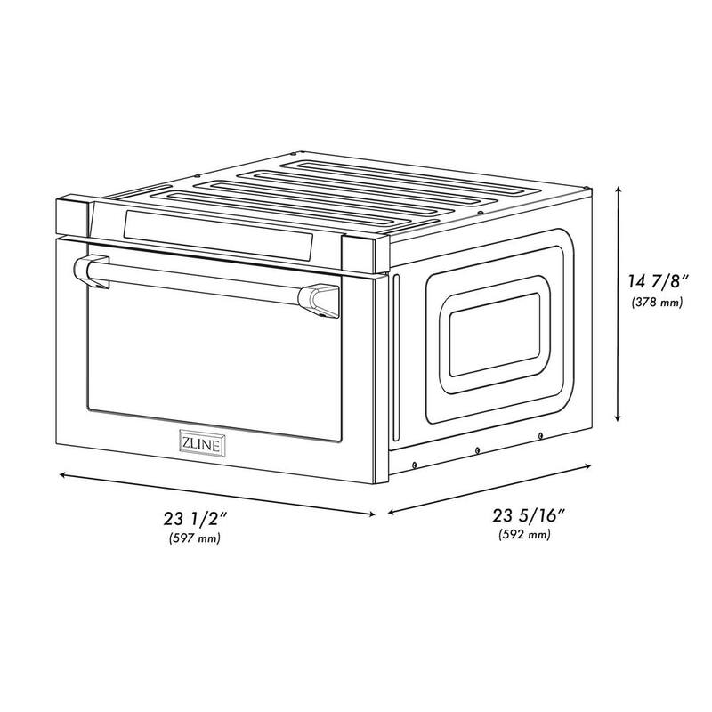 1000-Watt Built-In Microwave Drawer in Black Stainless Steel Y19175