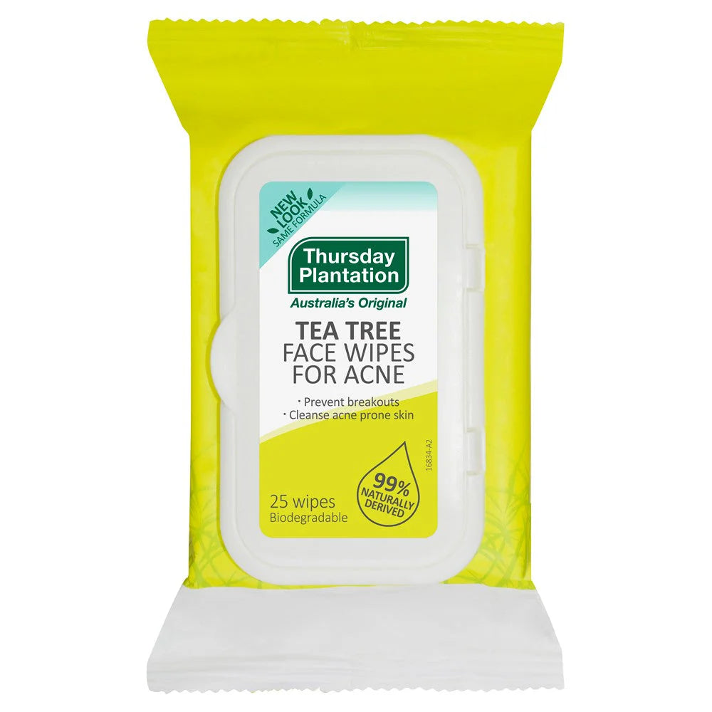 Tea Tree Face Wipes 25 Pack F2663