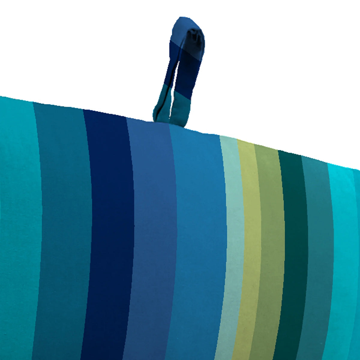 Turquoise Stripe Rectangular Outdoor Chaise Lounge Cushion J9091