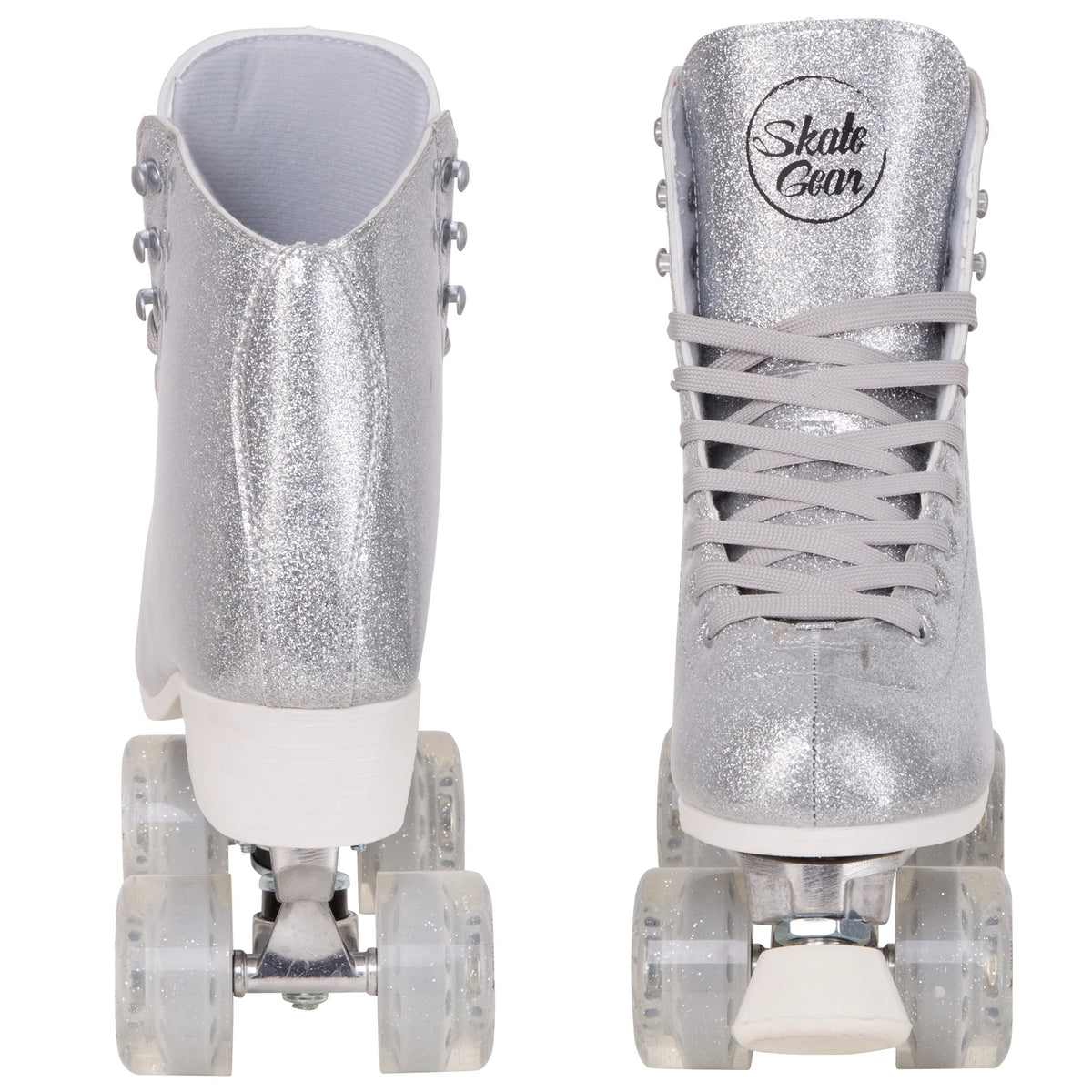 Sparkly Faux Leather Quad Roller Skates E7326