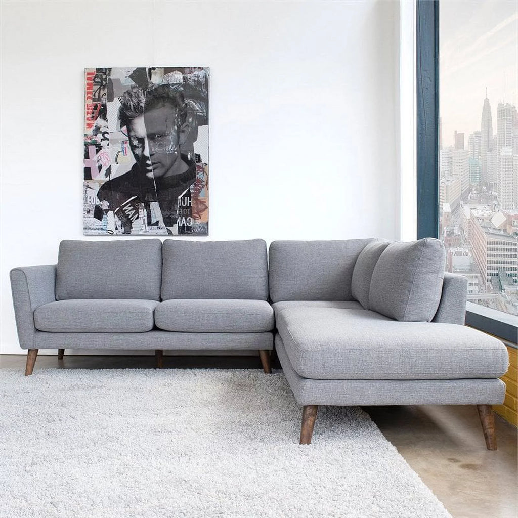Light Gray Sectional Sofa Right Chaise K70115