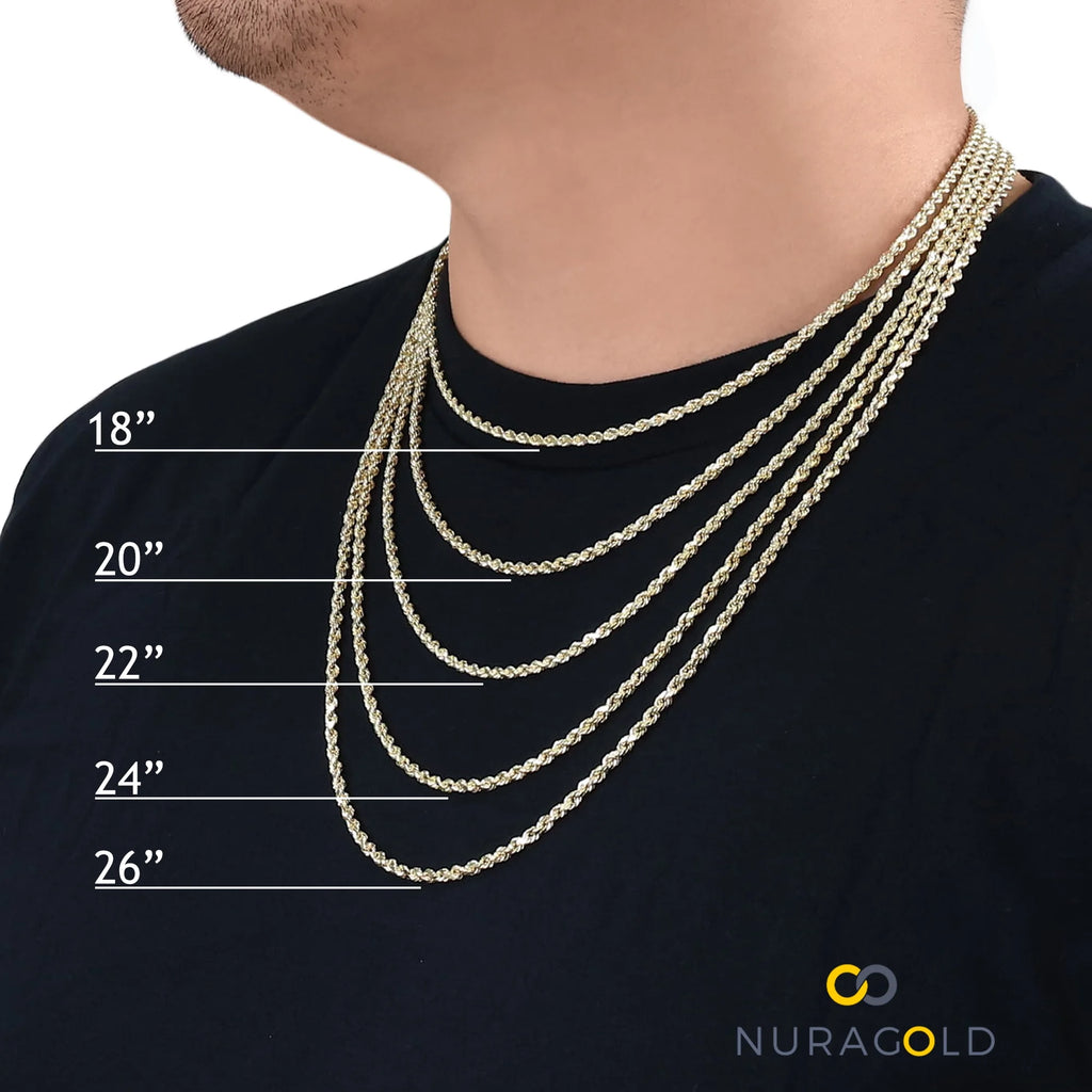 14k Yellow Gold Solid Figaro Chain Link Necklace 18" - 30" D5269