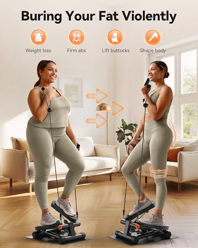Mini Stepper with Resistance Bands and LCD Monitor P8757