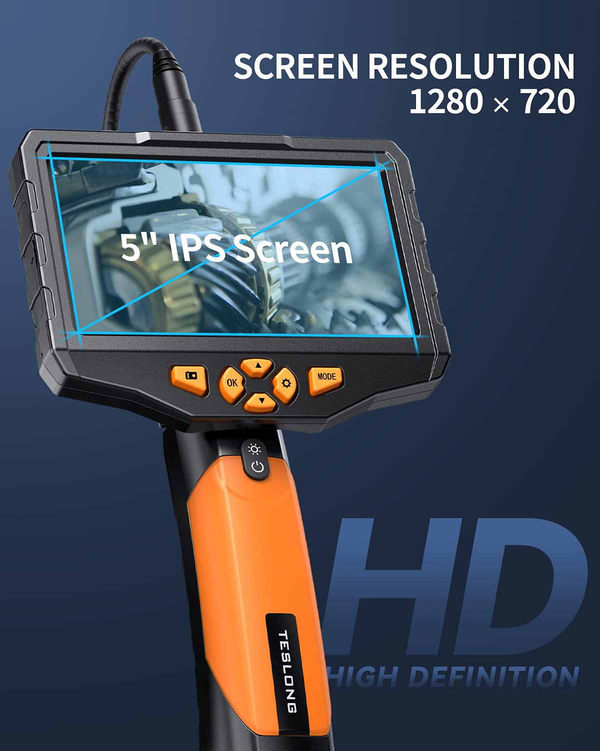16.4ft Waterproof Flexible Borescope Inspection Camera with Light L96616