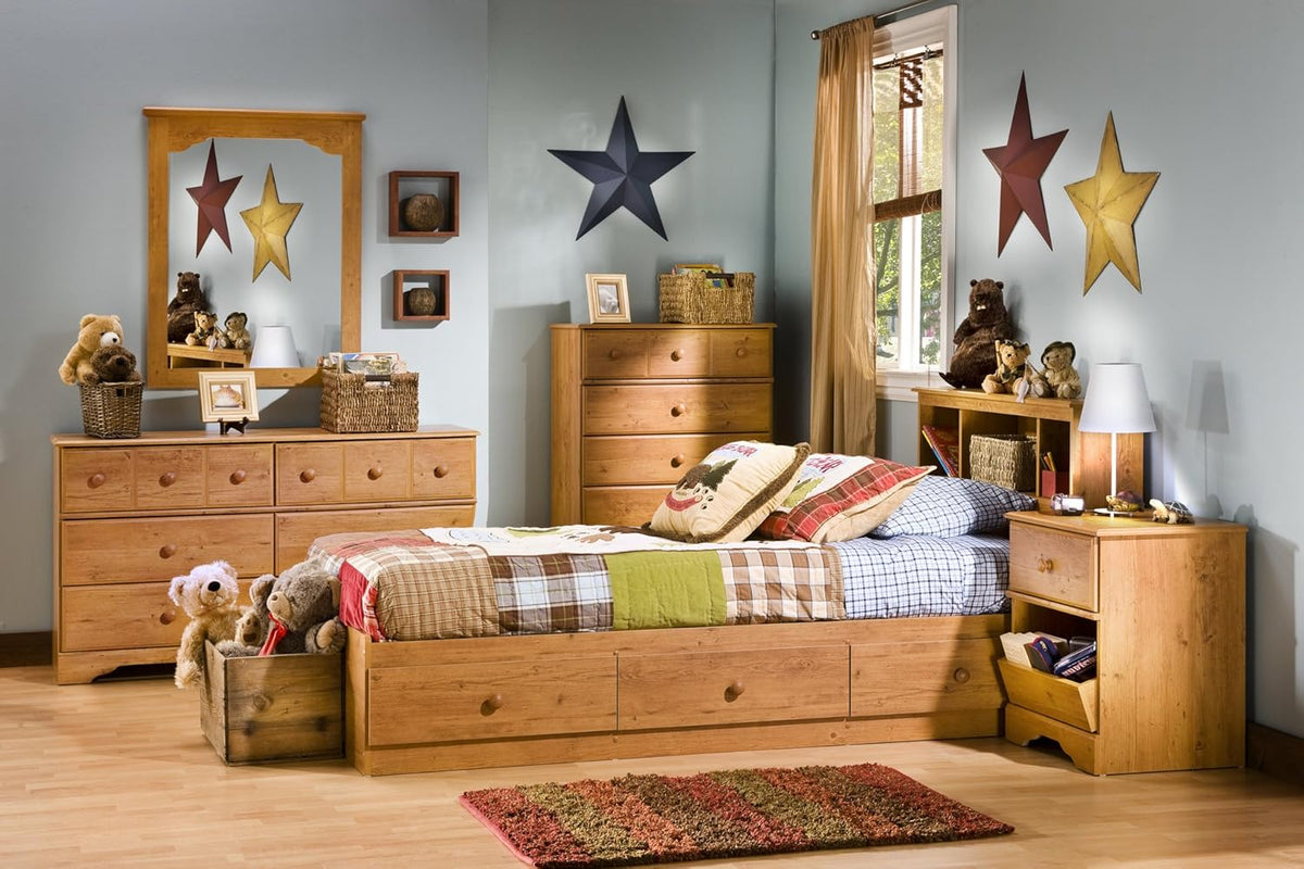 Country Pine Bookcase Headboard A926051