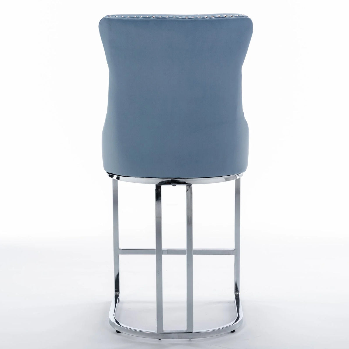 Light Blue Counter Height Bar Stools Set of 2 V8079