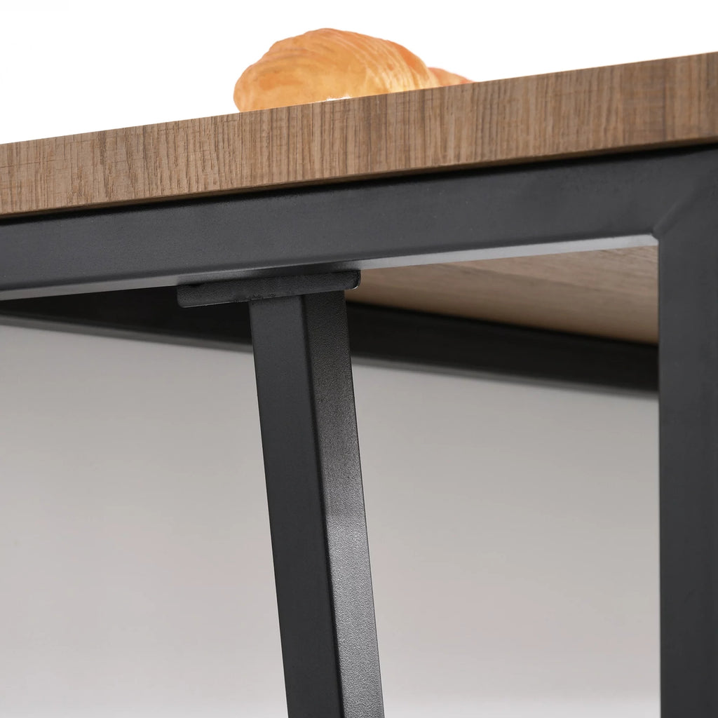 Rustic Industrial Bar Table with Metal Legs L871118