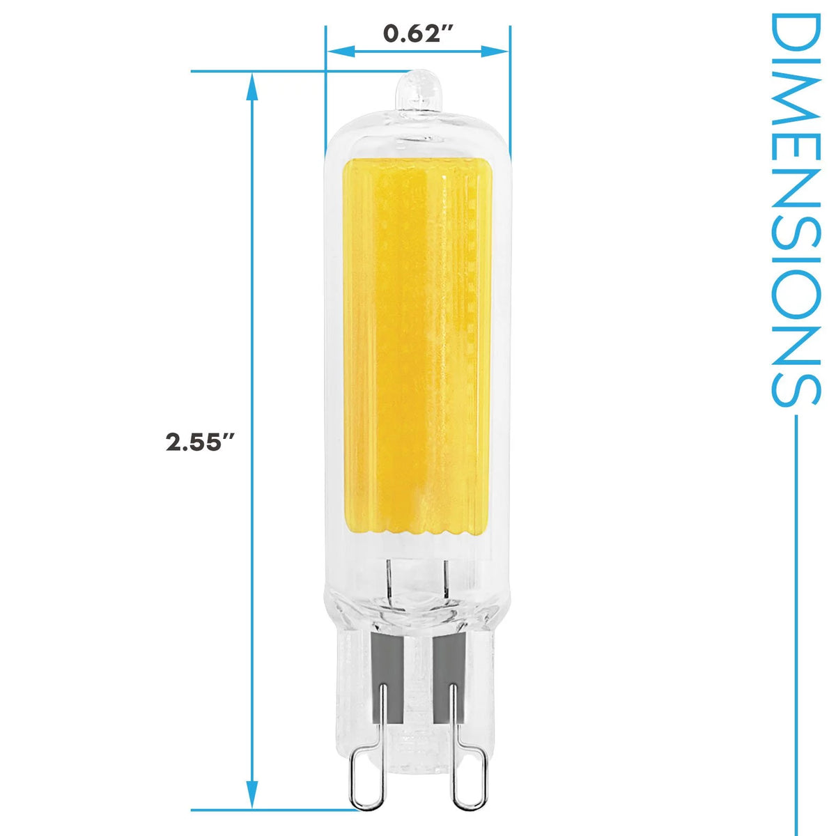 G9 LED Bulb Dimmable 4.5W 4000K Cool White 10 Pack T2080
