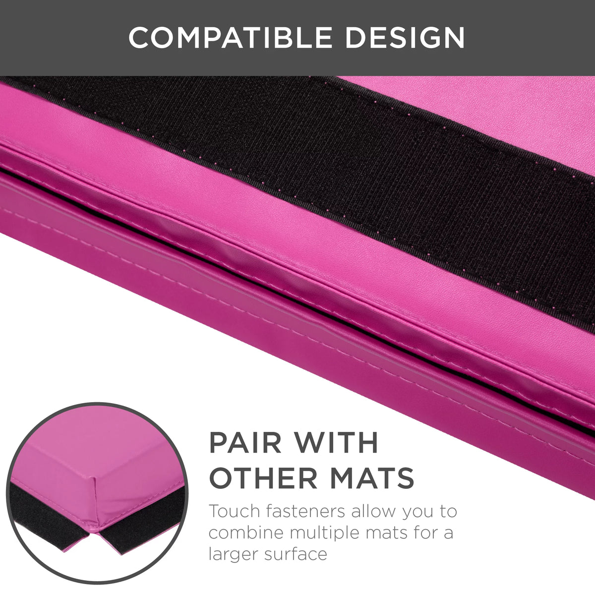 Pink 4-Panel Folding Gymnastics Mat M84335