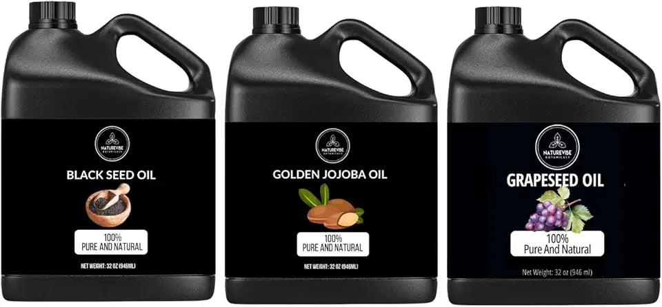 Black Seed Jojoba Grapeseed Oil Combo 32oz C869358