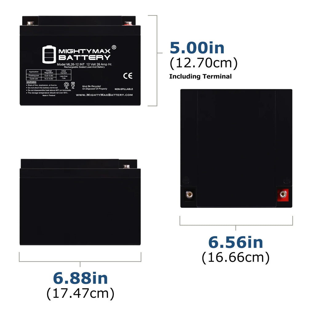 12V 26AH Replacement Battery H448