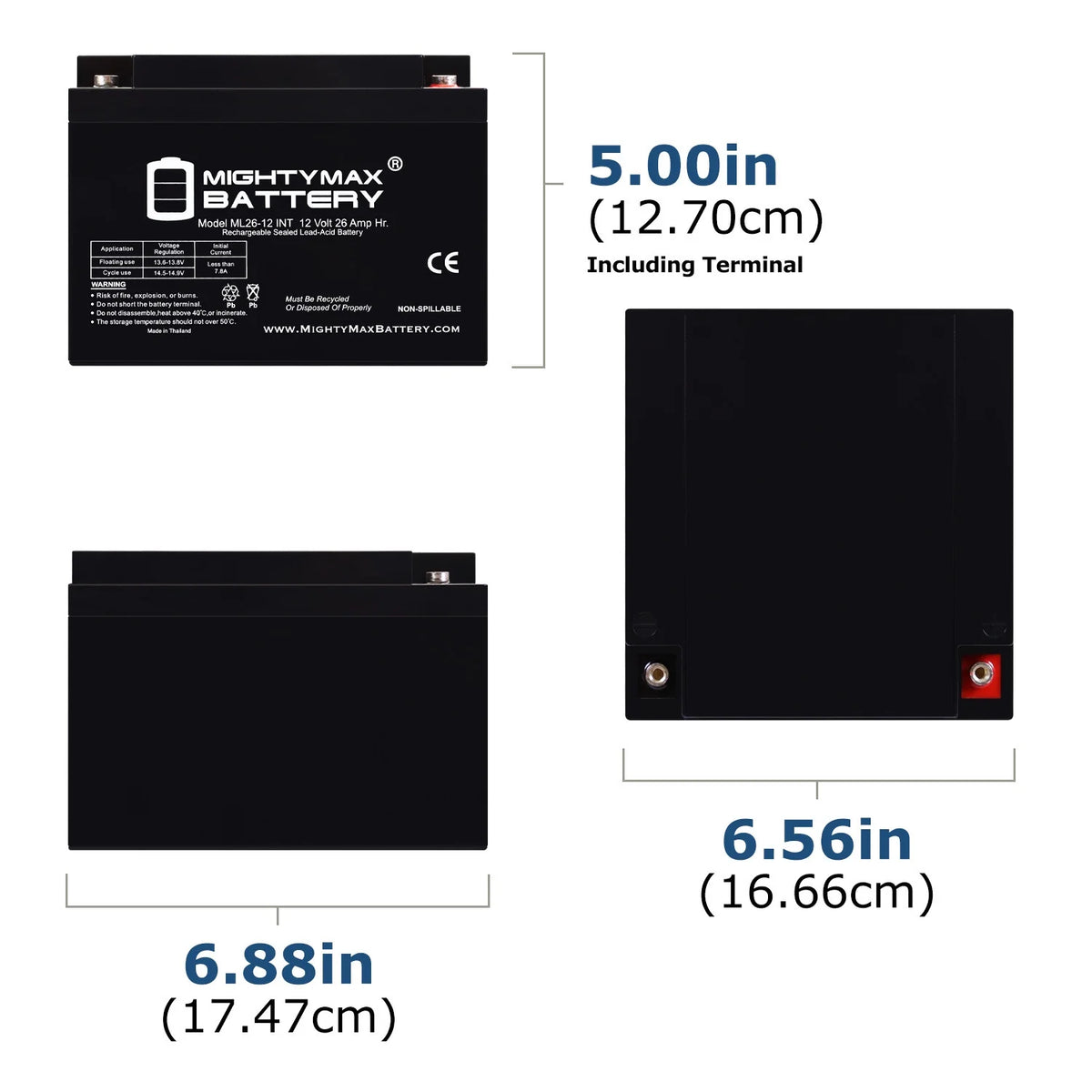 12V 26AH Replacement Battery H448