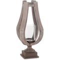Beige Wood Candle Holder M97597