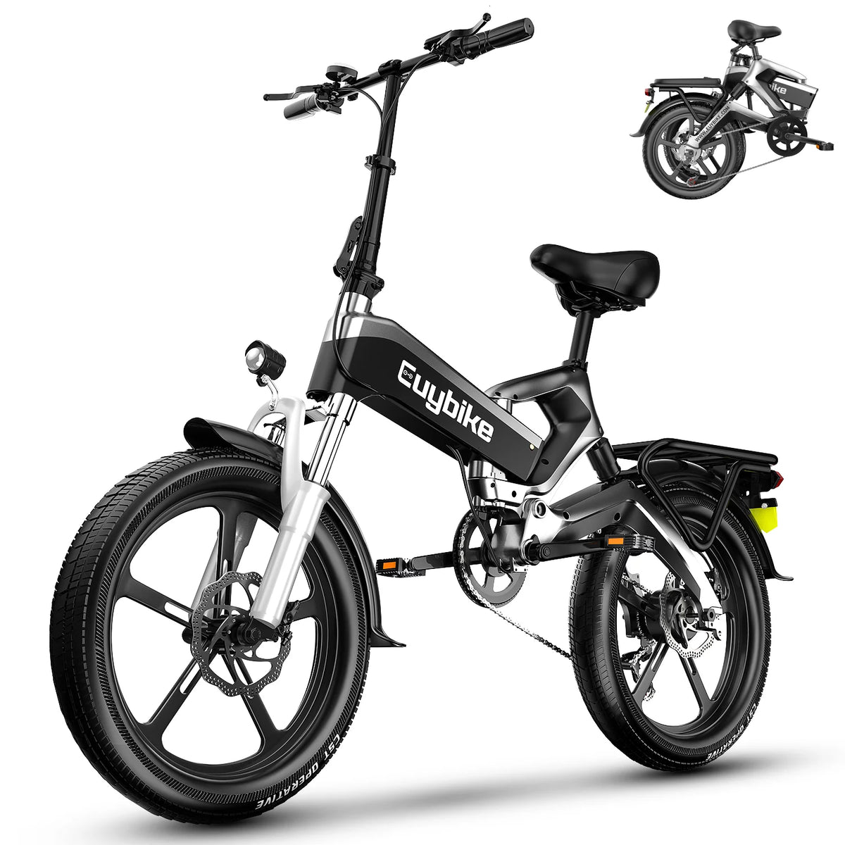 Folding Electric Bike 500W 48V 12.8AH 20'' Black V4710