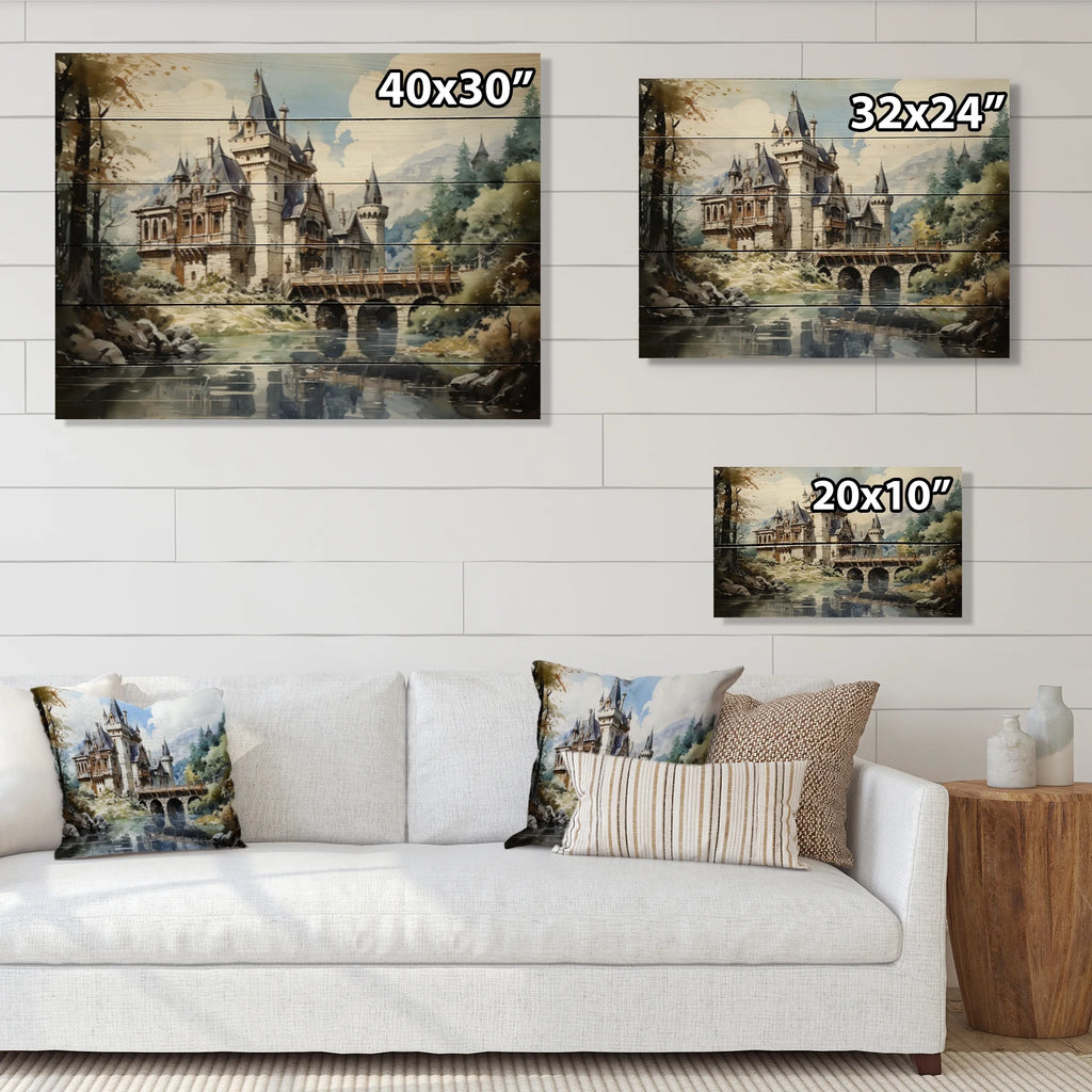 Natural Pine Wood Architecture Print H267