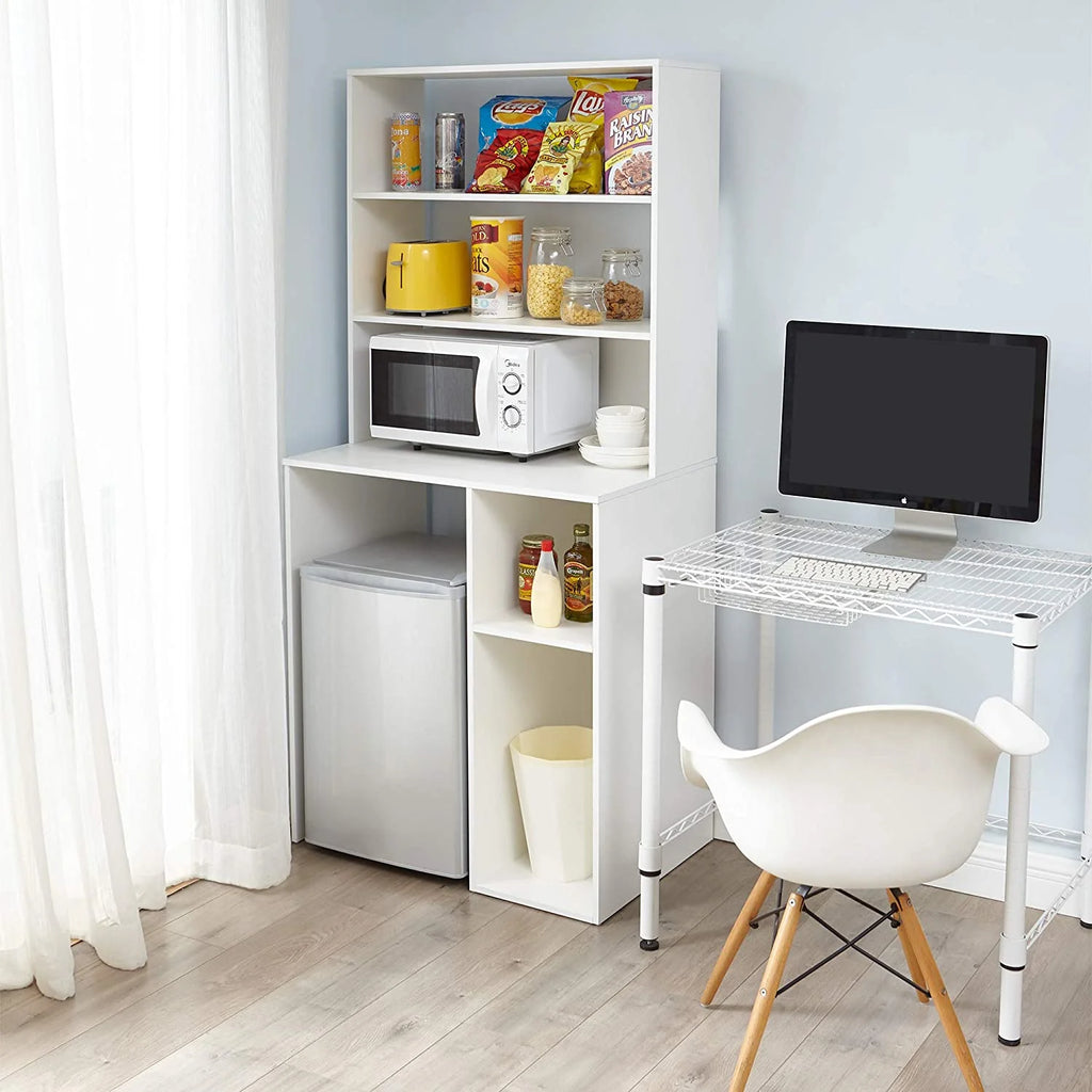 White Mini Fridge Dorm Station with Top B445