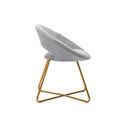 Velvet Accent Chair with Chrome Legs Z656805