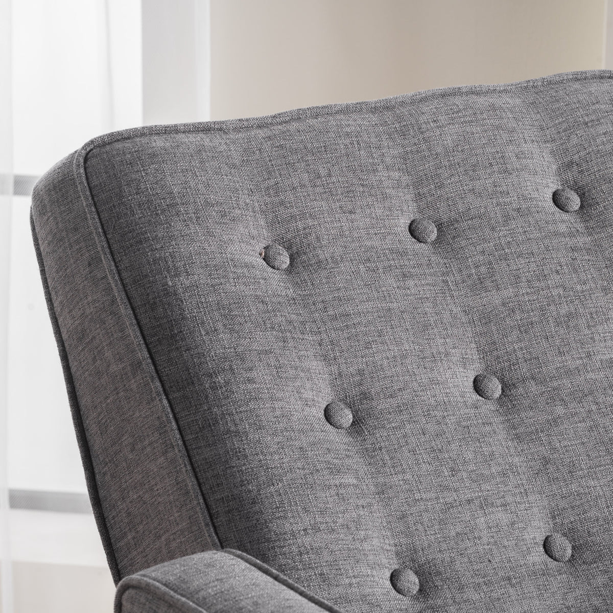 Grey Fabric Recliner U64375