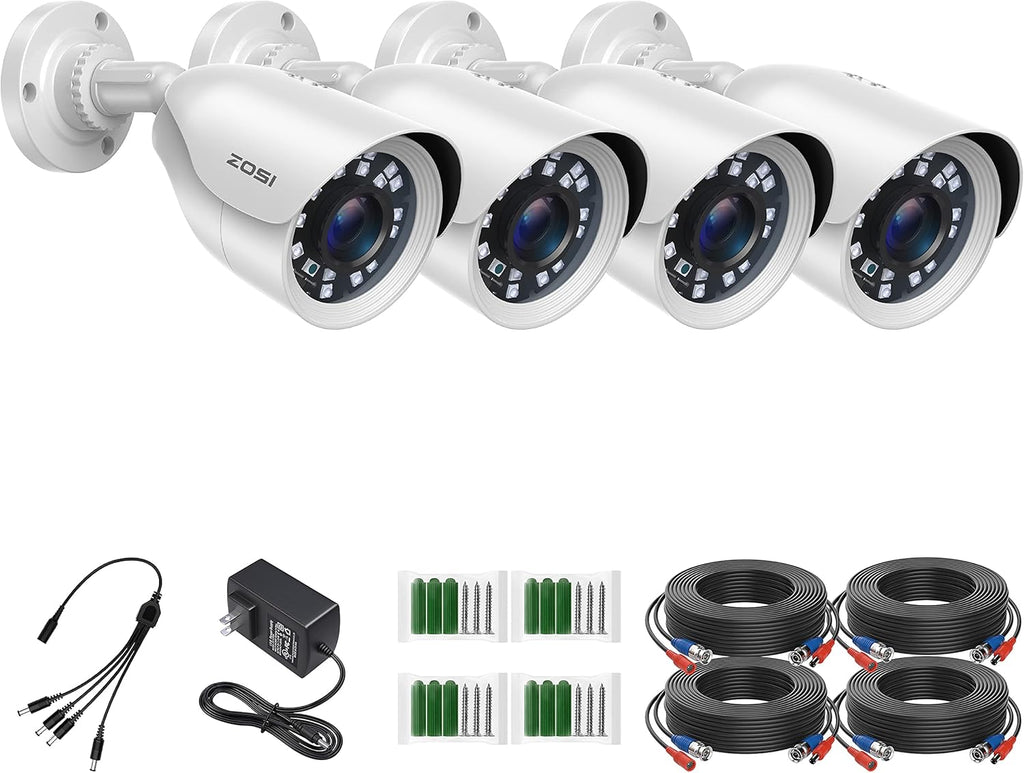 16 Channel 4in1 DVR Security Camera System with 4TB Hard Drive and 16 x 1080p CCTV Bullet Camera J8135