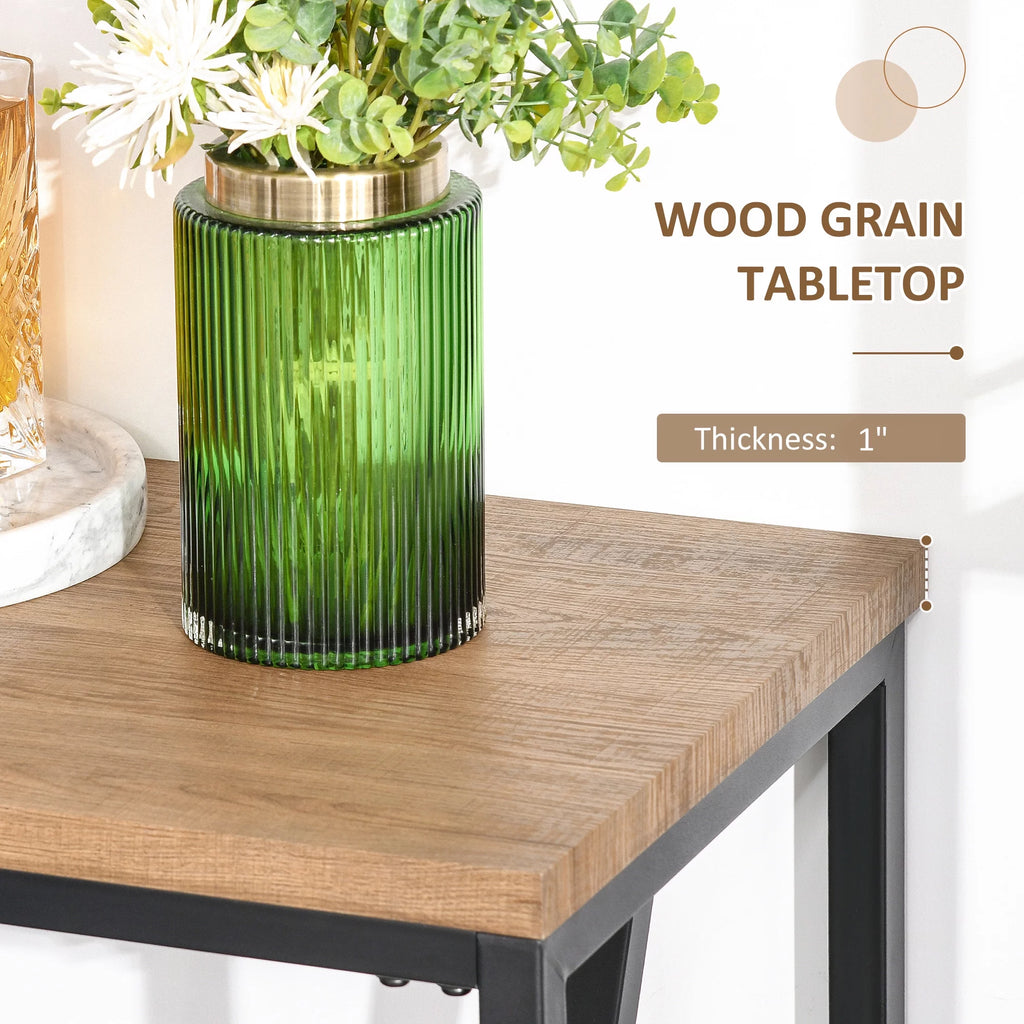 Rustic Industrial Bar Table with Metal Legs L871118