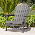 Dark Gray Solid Wood Folding Adirondack Chair Z18852